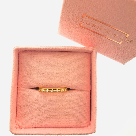 Women’s Blush & Bar Gold Joyce Layered Stacker Ring - Picture 2 of 4